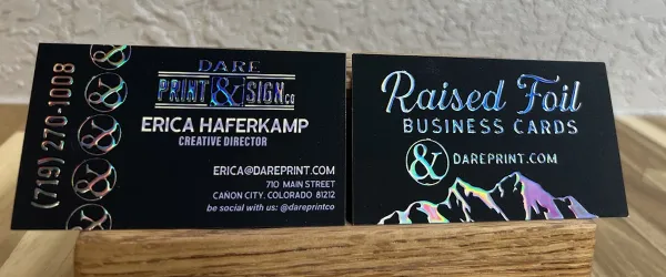 Raised Foil Business Cards