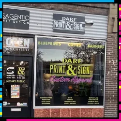 Outside view of DARE Print & Sign Co. in downtown Cañon City, Colorado