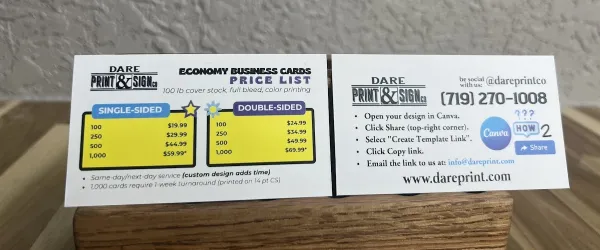 Economy Business Cards